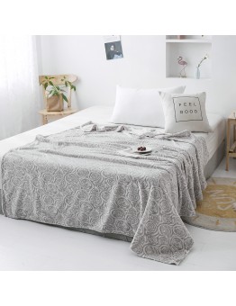 Elegant Rose Stereoscopic Plush Flannel Fleece Warm Soft Blanket Luxury Decor for Cover Sofa Bed Bedspread Winter