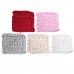 50 x 50cm Handmade Knitted Blanket Cotton Soft Washable Lint  free Throw Multicolored Thick Thread Blankets