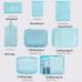 9 In 1 Toiletry Bag Travel Storage Bag Set Folding Storage Bag   Lake Blue