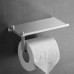 Aluminum Toilet Paper Punch Free Holder With Phone Shelf Wall Mounted Bathroom Accessories Tissues Roll Dispenser Matte