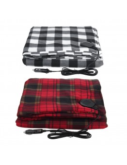 150 110CM Electric Car Blanket Heated 12V Fleece Travel Throw Blanket Warm Gift